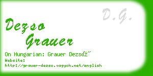 dezso grauer business card